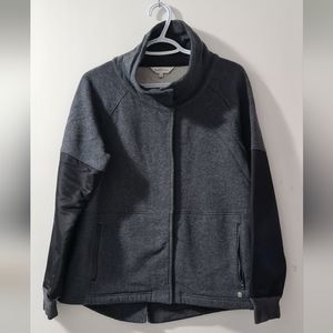 NORTHERN REFLECTIONS Gray snap front Cowl neck knit jacket, zip pockets/ Size S